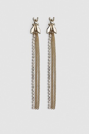 Patrizia Pepe Brass And Glass Earrings Goud | 1830HLVXD