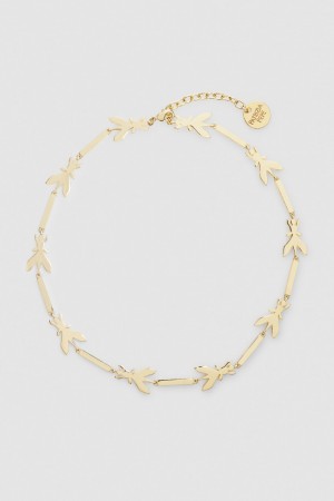 Patrizia Pepe Brass Chocker Necklace Goud | 4568EUZOQ