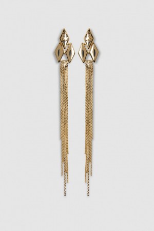 Patrizia Pepe Brass Pendant Earrings Goud | 4017MBIGA