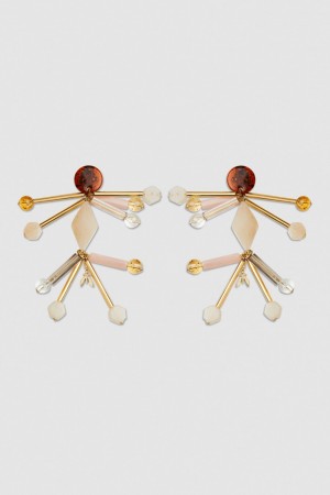 Patrizia Pepe Earrings With Techno Pop Fly Appliqué Gekleurd | 7192QUTMB