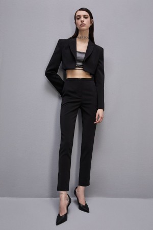 Patrizia Pepe Essential Cigarette Pants Zwart | 7508PZTFA