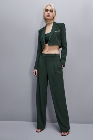 Patrizia Pepe Essential Crepe Pants Groen | 1682KJFQX