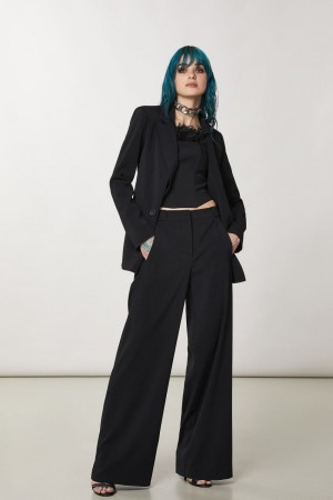 Patrizia Pepe Essential Palazzo Pants Zwart | 2108DNUPA