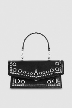 Patrizia Pepe Fly Bamby Eyelet Bag Zwart | 2853JZMAR