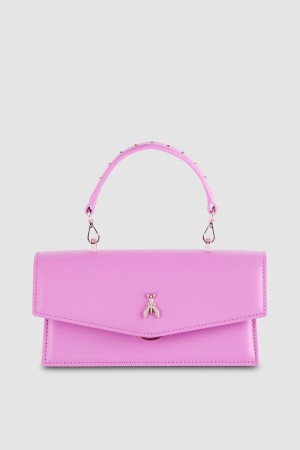 Patrizia Pepe Fly Bamby Leather Shoulder Bag Roze | 8164SUTJP