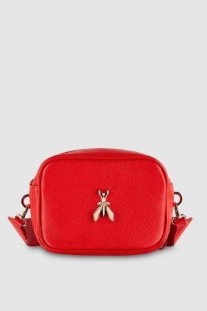 Patrizia Pepe Fly Camera Leather Shoulder Bag Rood | 4769POSBM