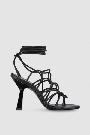 Patrizia Pepe Heeled Ankle Sandals Zwart | 7460QCRKZ