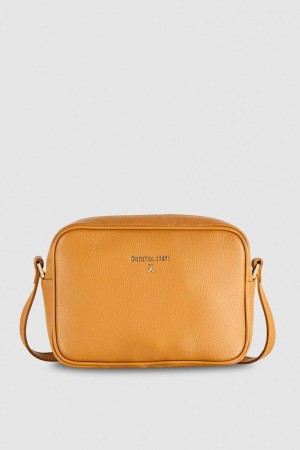 Patrizia Pepe Leather Camera Bag With Inside Pocket Bruin | 0829JRWZI