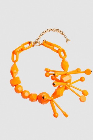 Patrizia Pepe Necklace With Techno Pop Fly Appliqué Oranje | 5930SHBCA