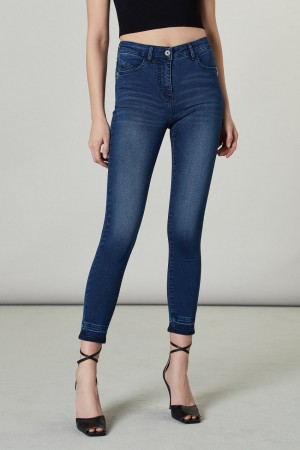 Patrizia Pepe Skinny Jeans Regular Waist Blauw | 8072WQIYN