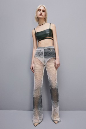 Patrizia Pepe Slim Mesh Pants Gekleurd | 0592ELBYR