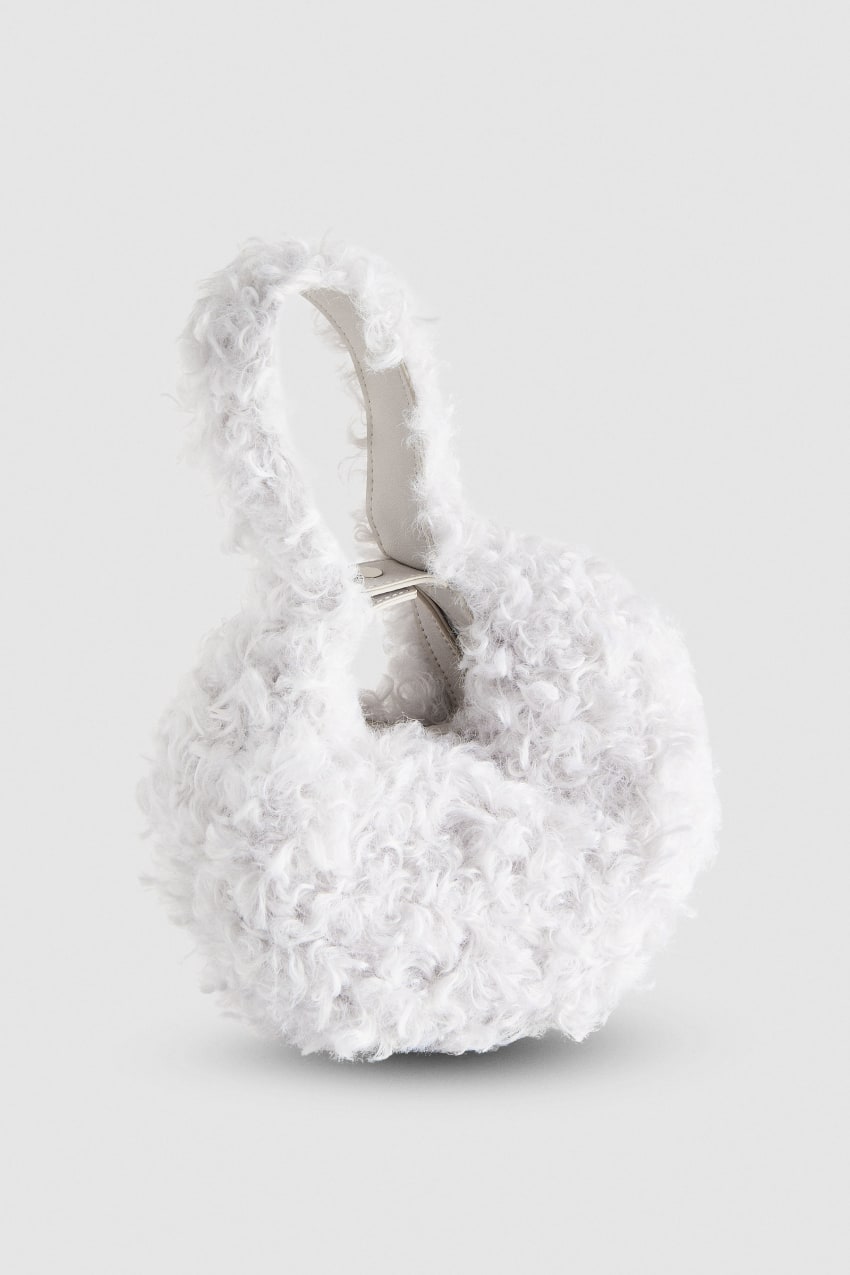 Patrizia Pepe Bangle Bag Fluffy Wit | 6084DRACB