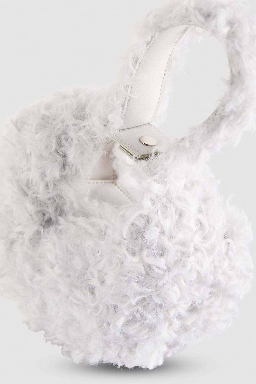 Patrizia Pepe Bangle Bag Fluffy Wit | 6084DRACB