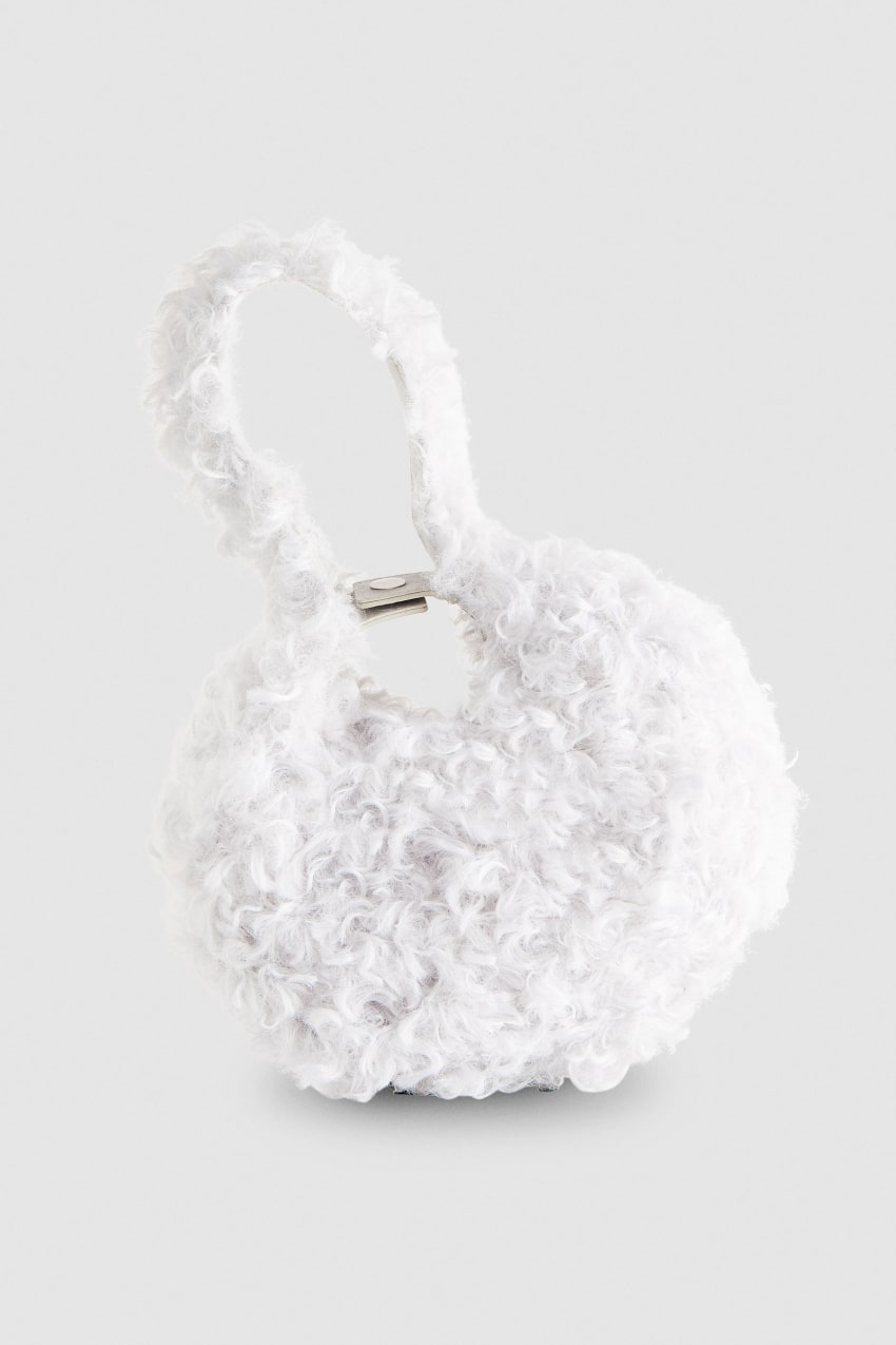 Patrizia Pepe Bangle Bag Fluffy Wit | 6084DRACB