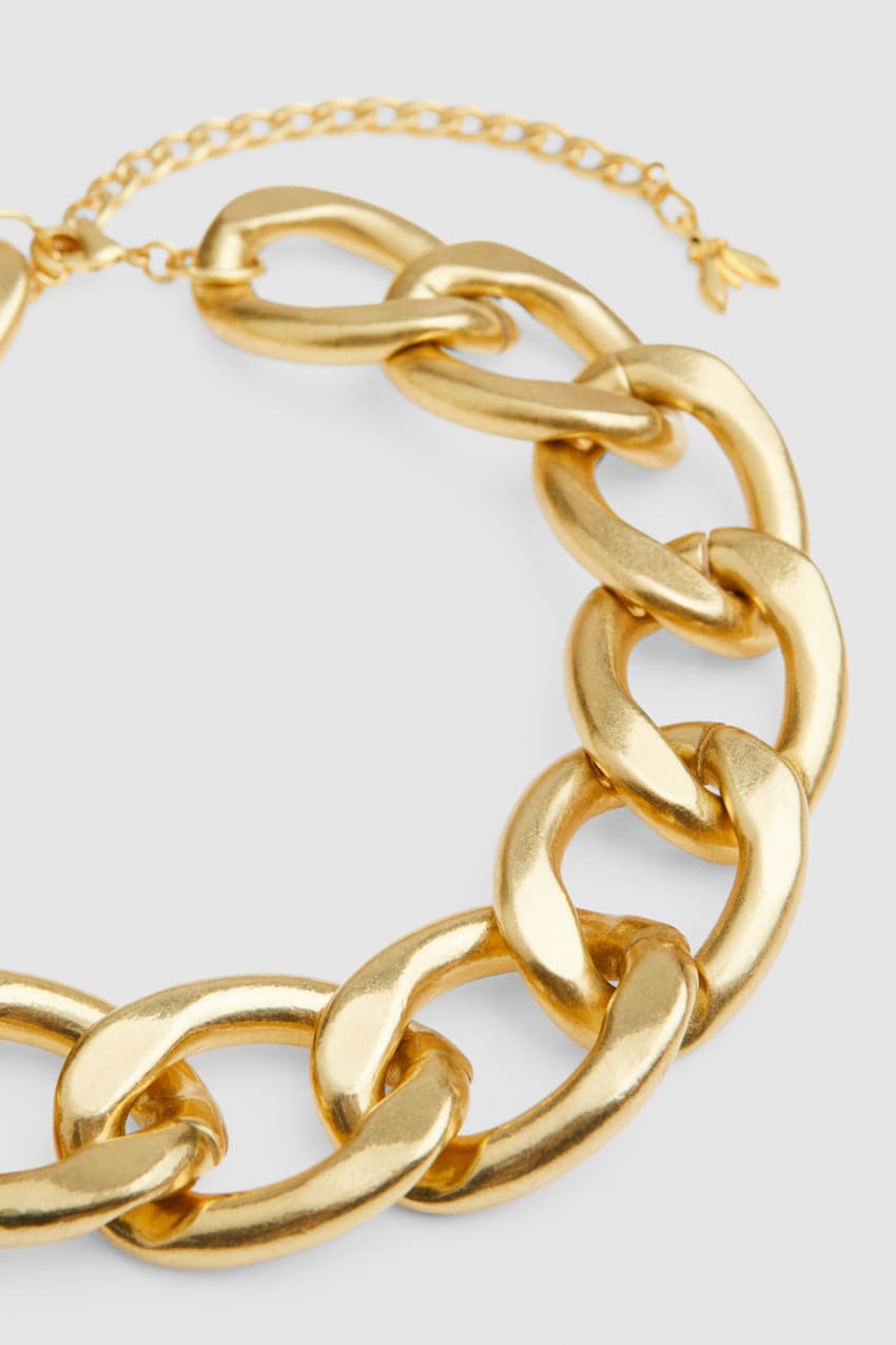 Patrizia Pepe Brass And Aluminum Necklace Goud | 6437SLOKP