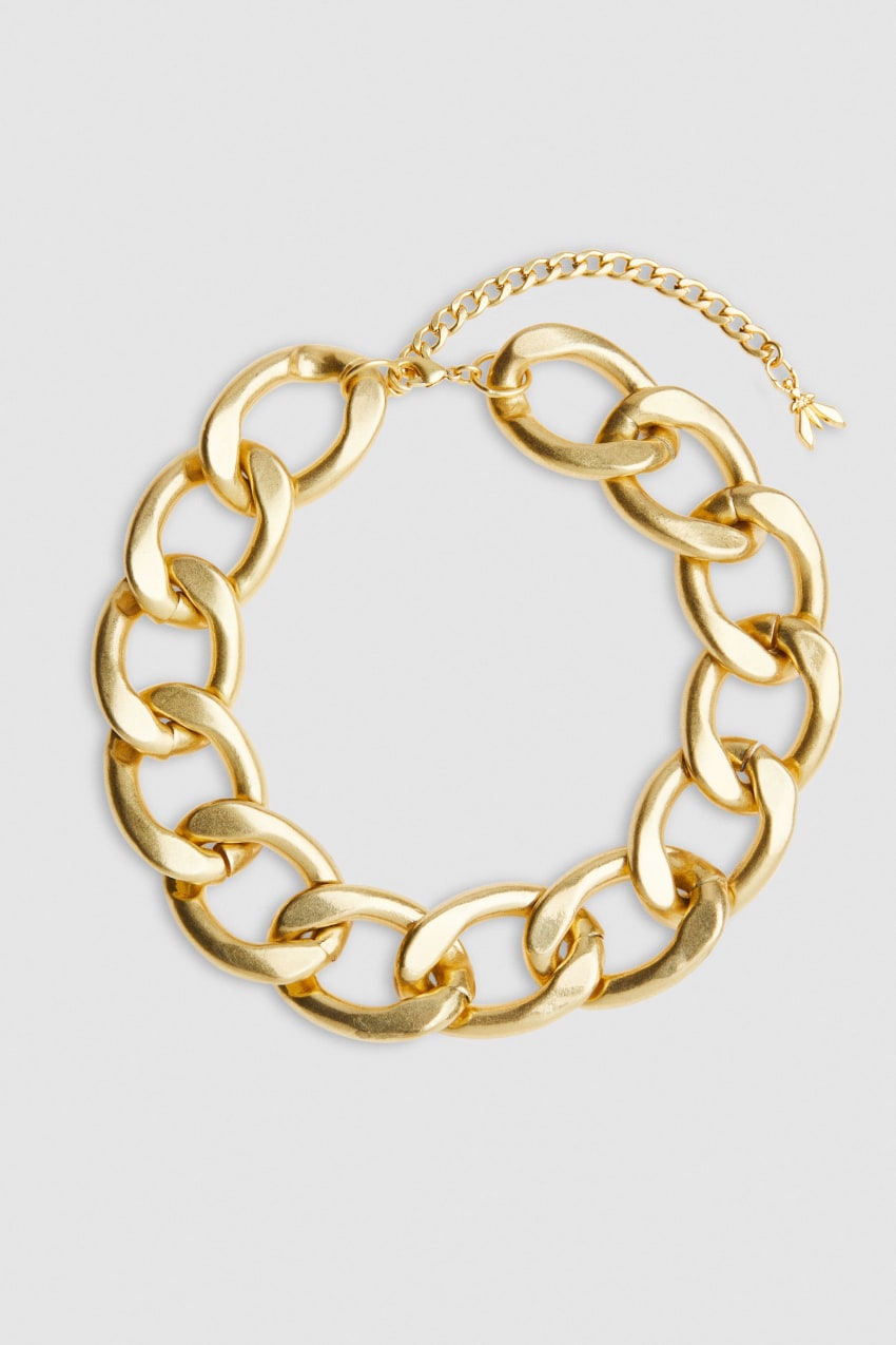 Patrizia Pepe Brass And Aluminum Necklace Goud | 6437SLOKP