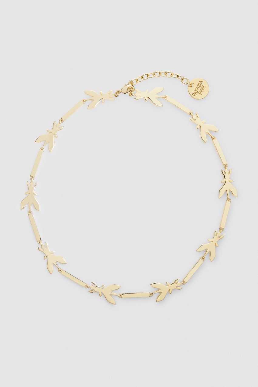 Patrizia Pepe Brass Chocker Necklace Goud | 4568EUZOQ