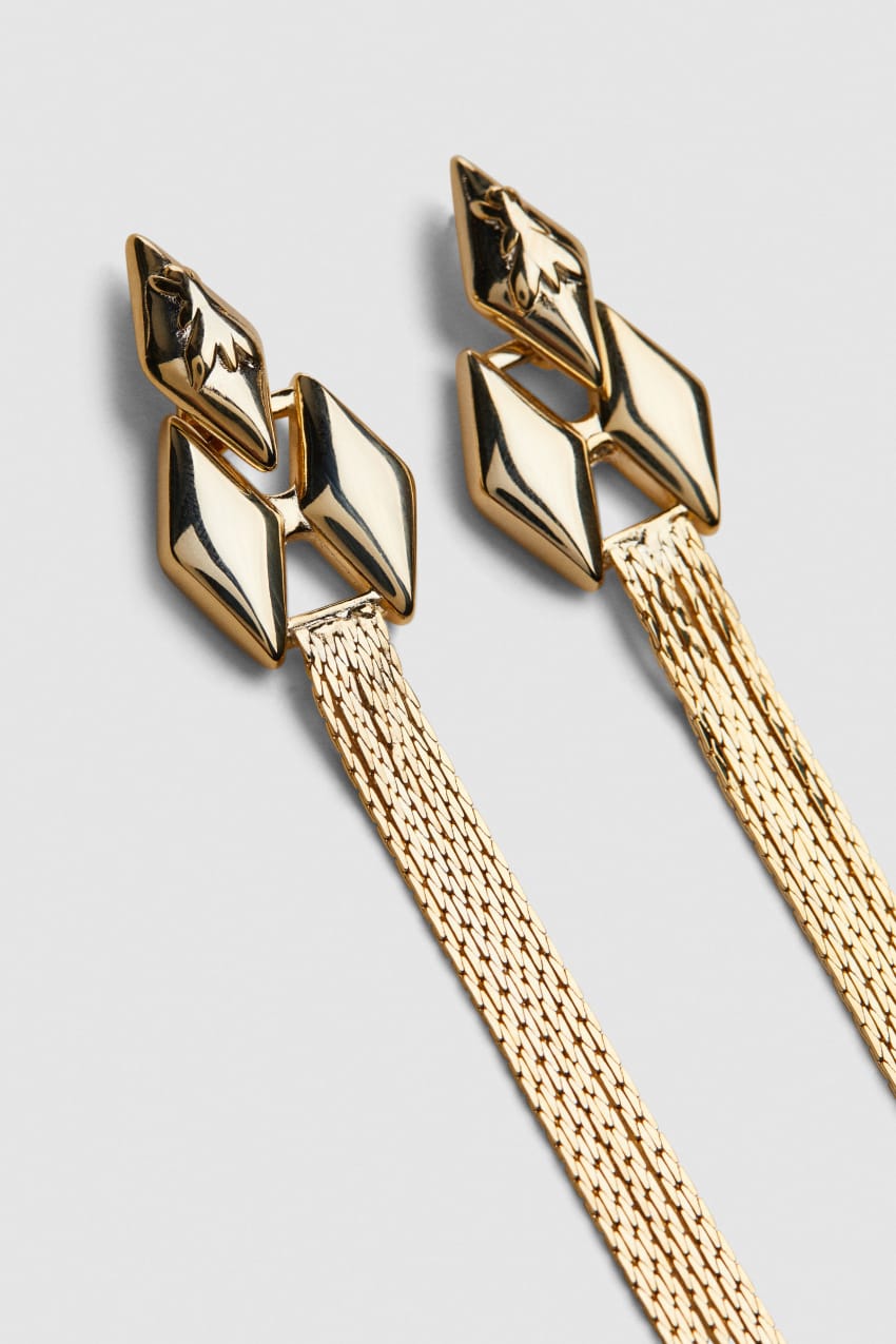 Patrizia Pepe Brass Pendant Earrings Goud | 4017MBIGA