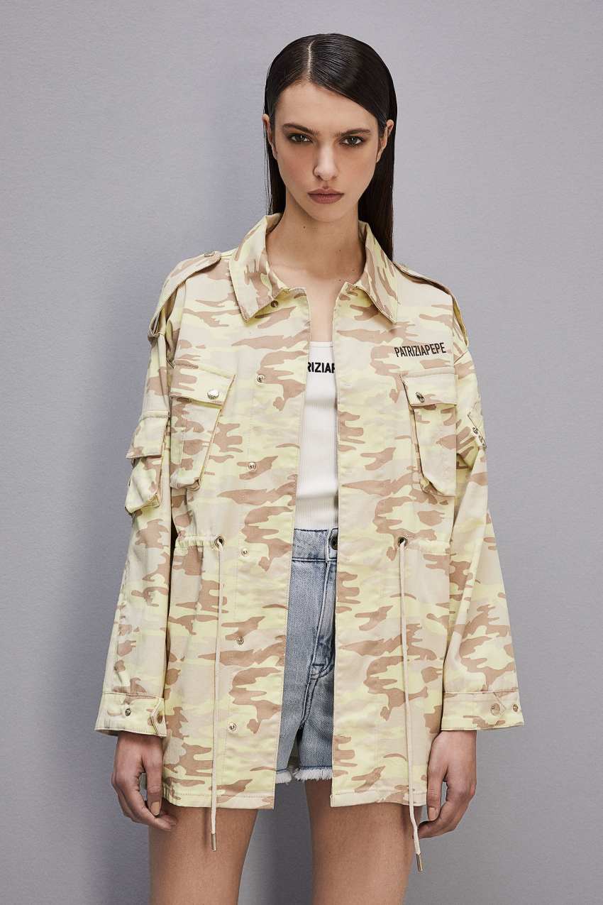 Patrizia Pepe Camouflage Over Jacket Militare | 5871GJQRT