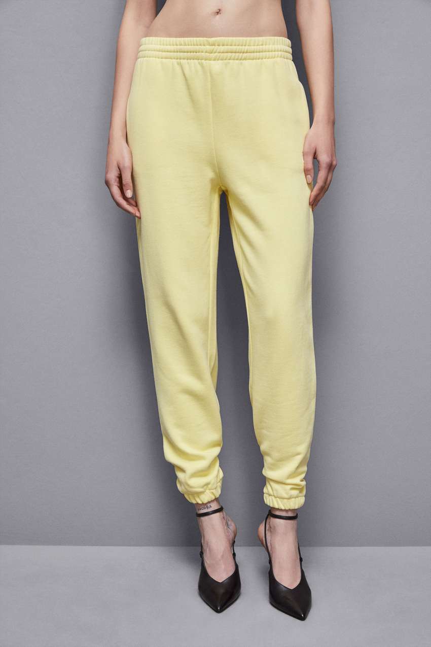 Patrizia Pepe Cotton Fleece Jogger Pants Geel | 8391BJVLF