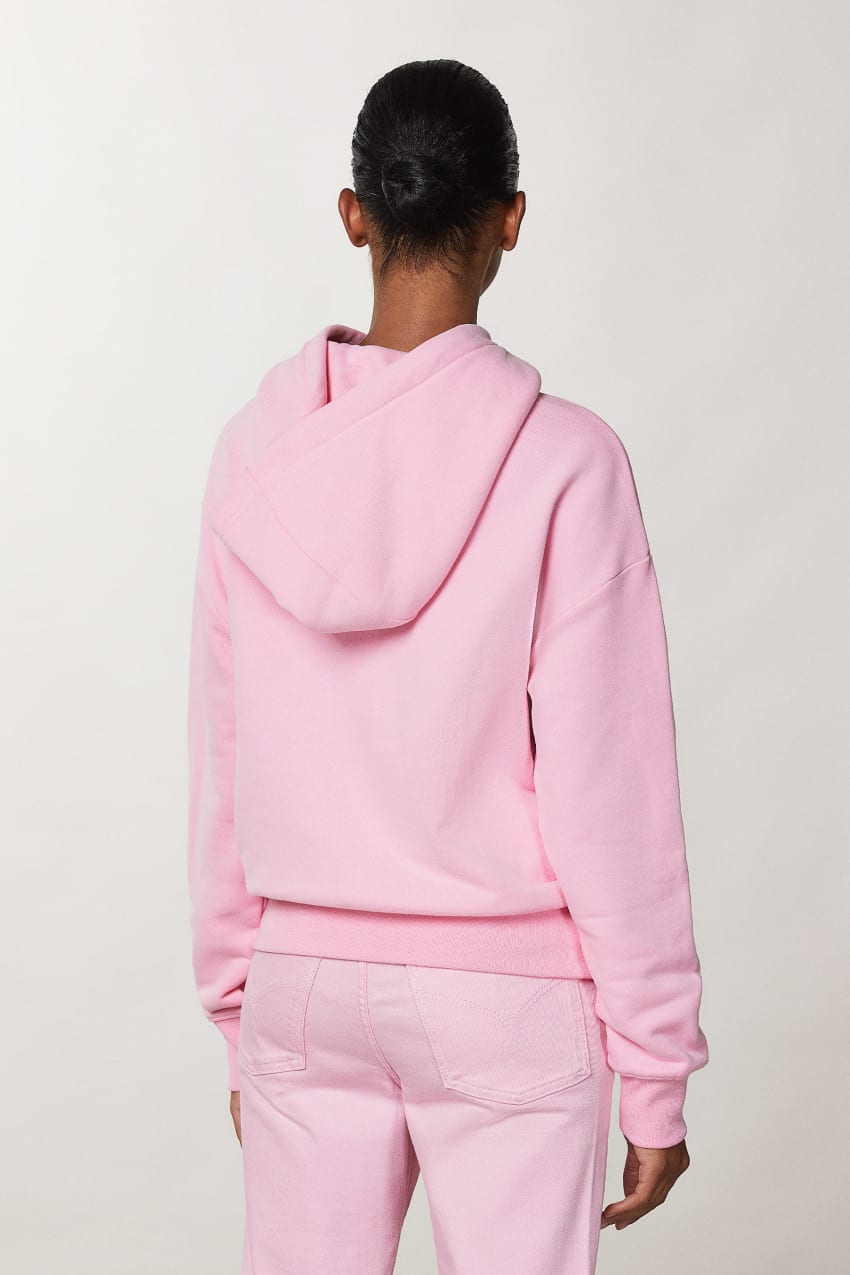 Patrizia Pepe Cotton Sweatshirt With Hood Roze | 6293AHTVK