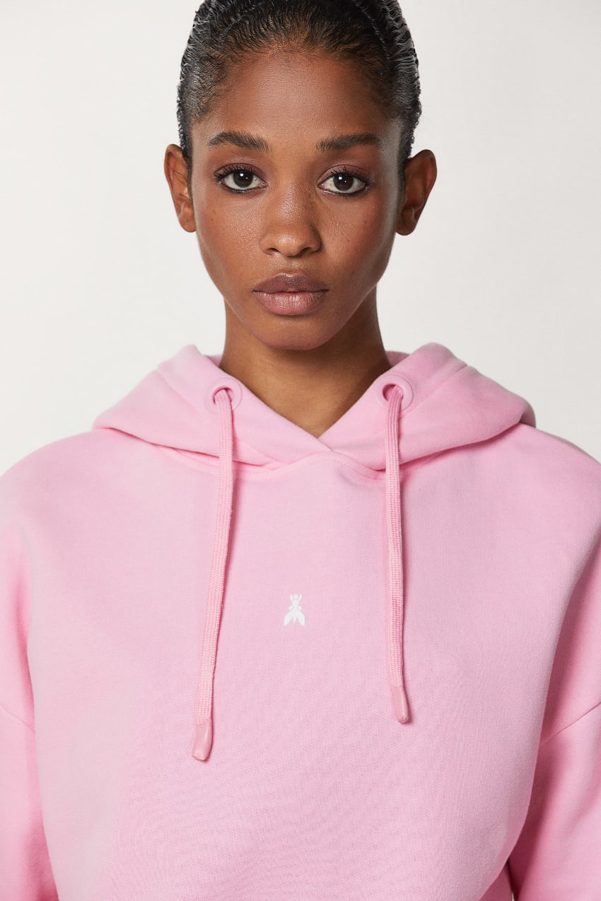 Patrizia Pepe Cotton Sweatshirt With Hood Roze | 6293AHTVK