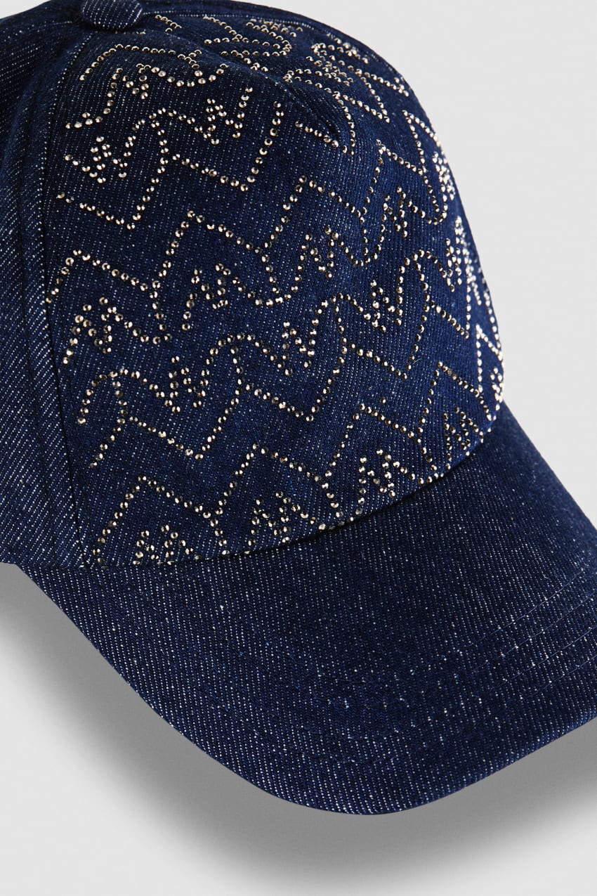 Patrizia Pepe Denim Fly Monogram Baseball Cap Lichtblauw | 8439PEOLF