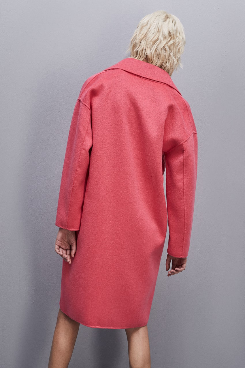 Patrizia Pepe Double Cloth Coat Roze | 7460VWKYQ