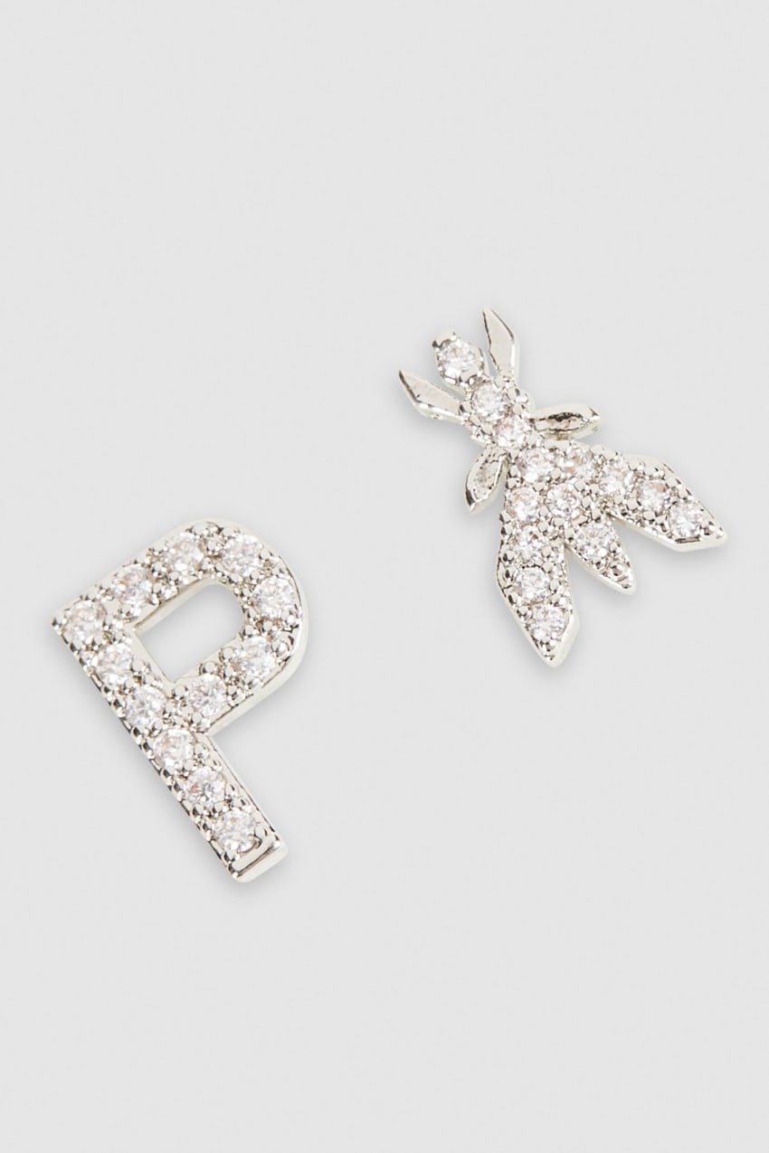 Patrizia Pepe Earrings With Rhinestones Zilver | 6853LJYQF