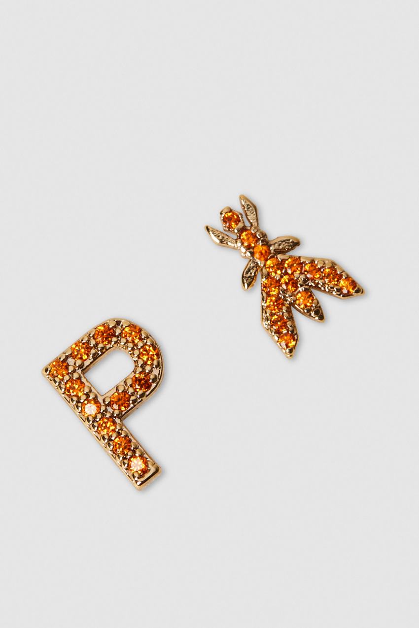 Patrizia Pepe Earrings With Rhinestones Oranje | 3709RJDHA