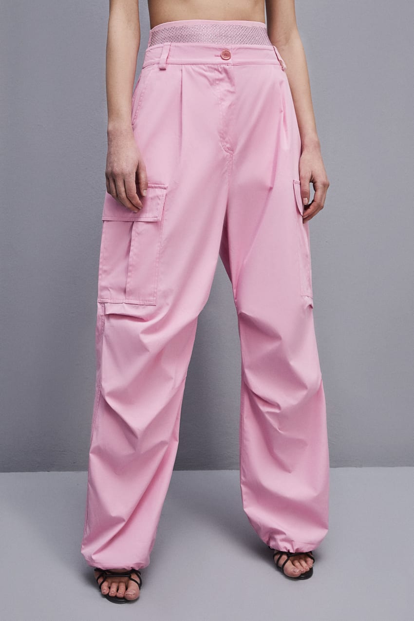 Patrizia Pepe Essential Cargo Pants Roze | 5497LABQW