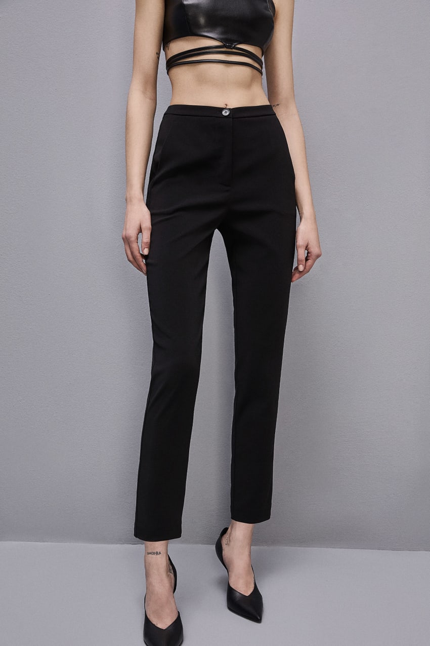 Patrizia Pepe Essential Cigarette Pants Zwart | 7508PZTFA