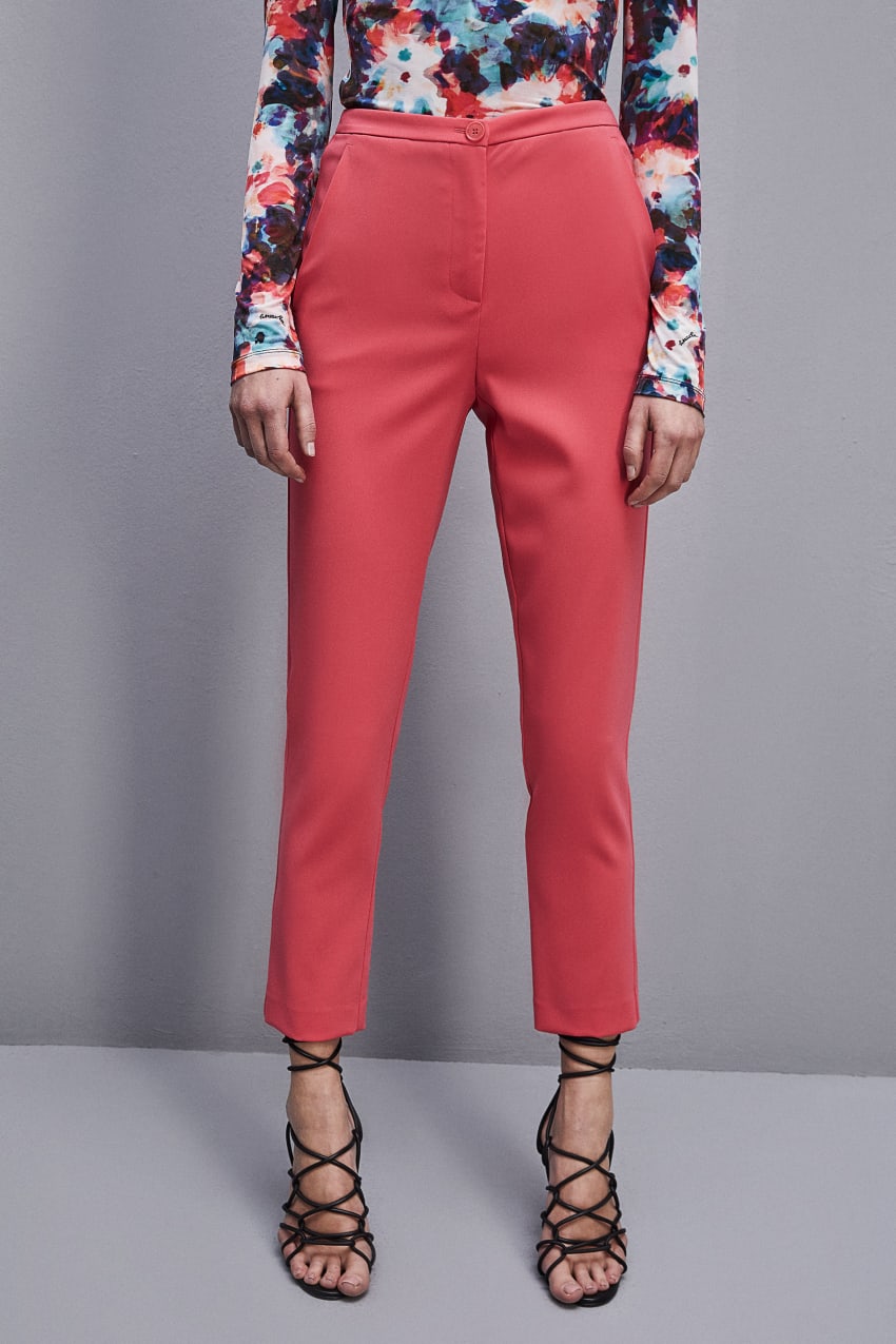 Patrizia Pepe Essential Cigarette Pants Roze | 5021FMYBC