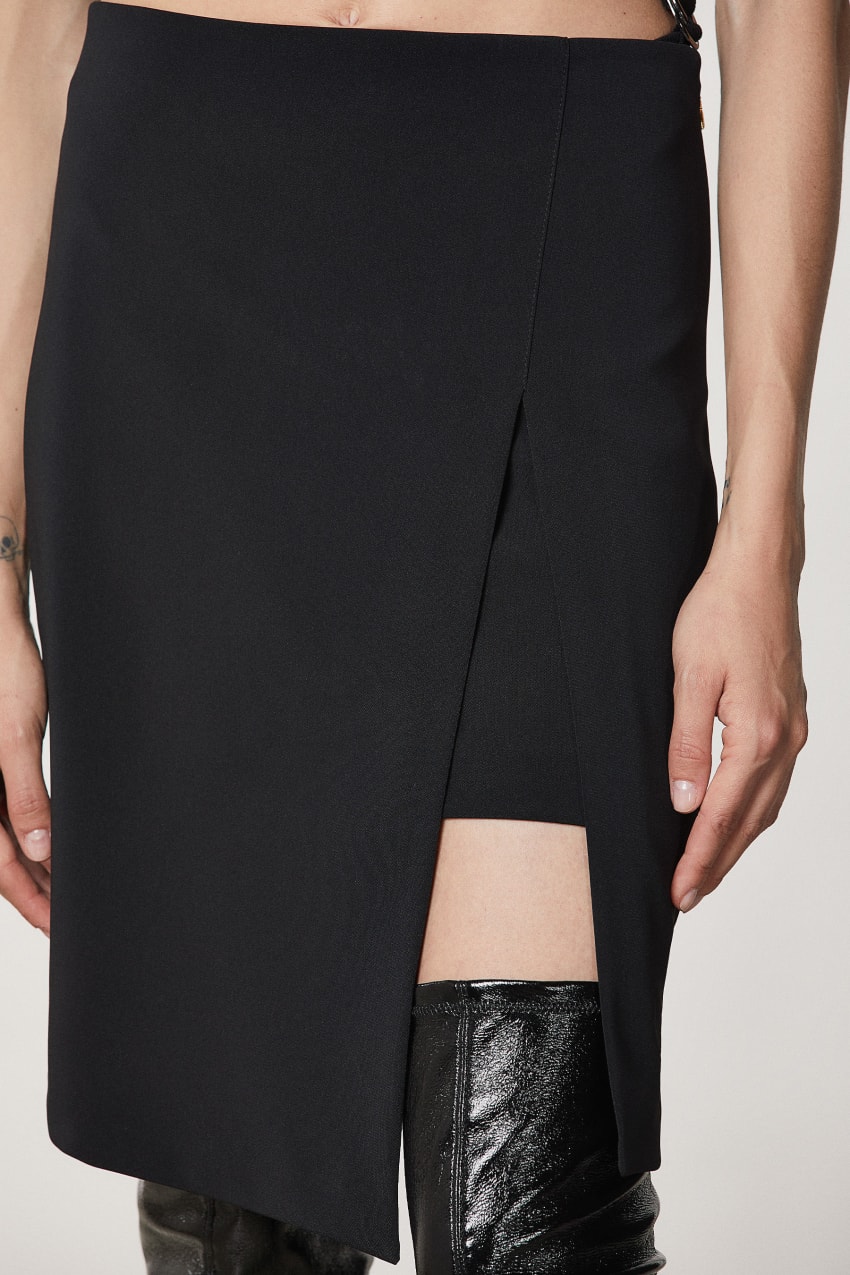 Patrizia Pepe Essential Crepe Pencil Skirt Zwart | 8931DKFNP