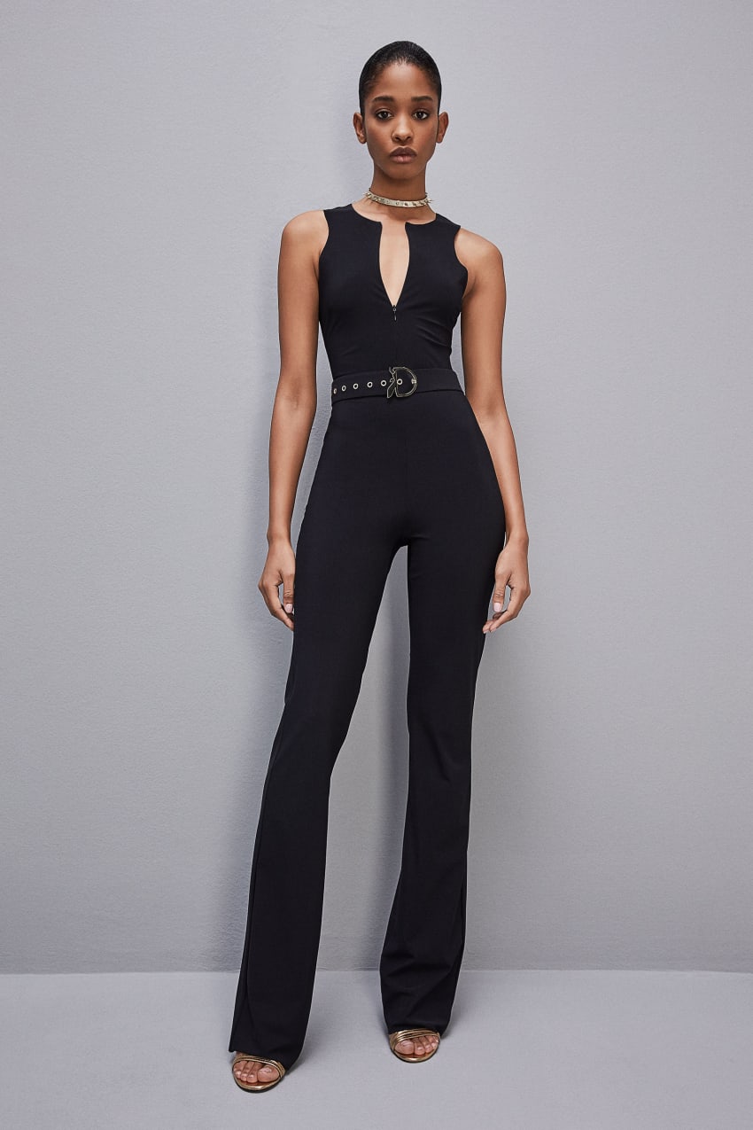 Patrizia Pepe Essential Stretch Technical Jersey Bodysuit Zwart | 2596WGVQU