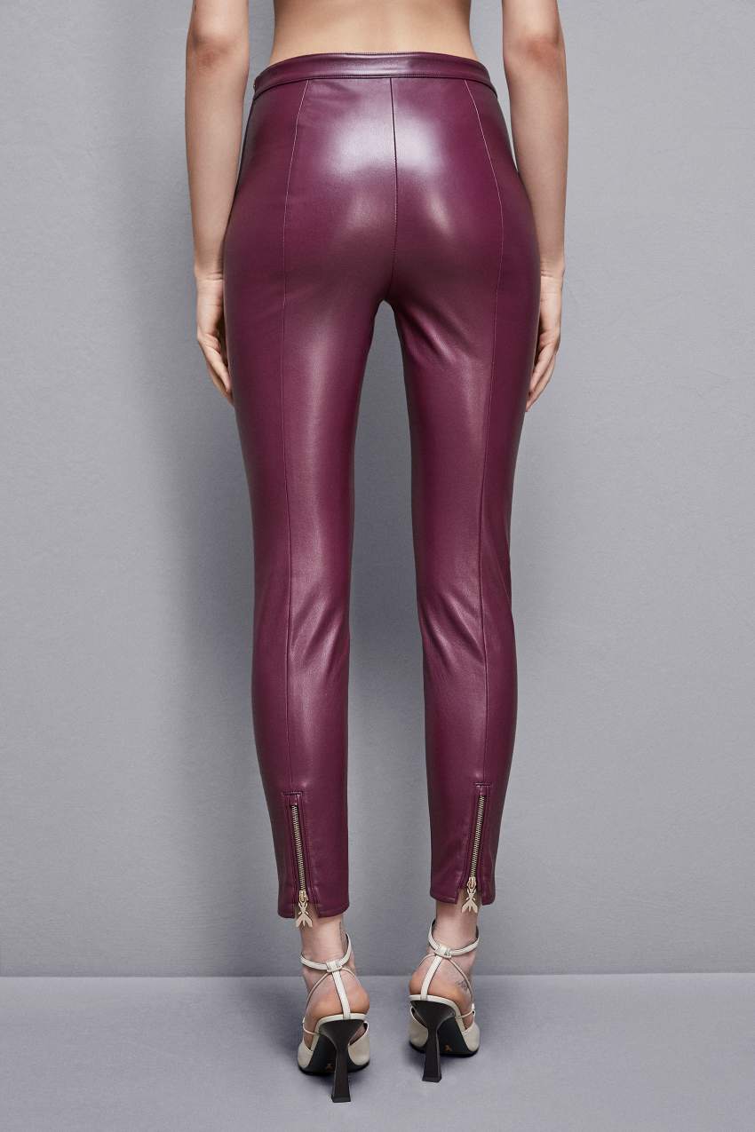 Patrizia Pepe Faux Leather Leggings Paars | 3581VBIFK