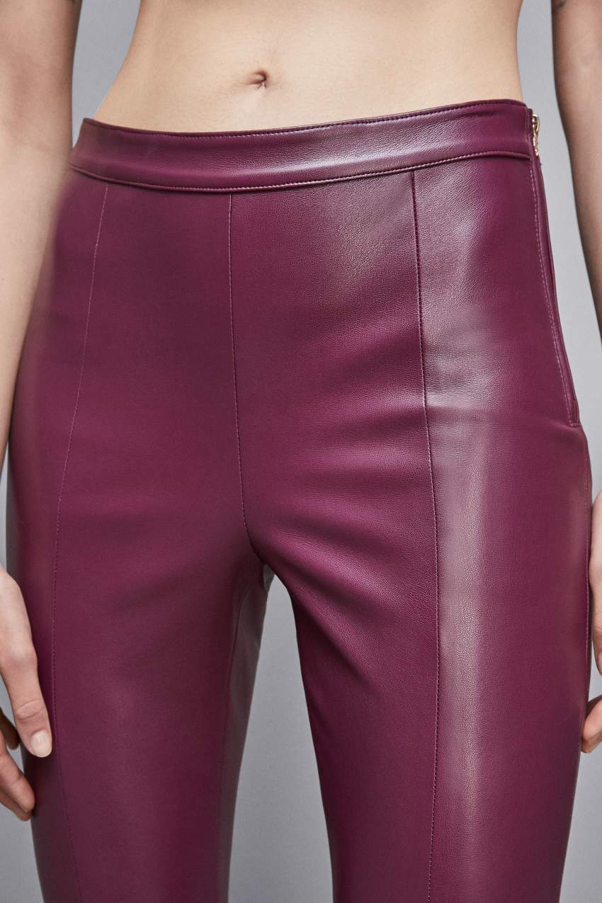 Patrizia Pepe Faux Leather Leggings Paars | 3581VBIFK