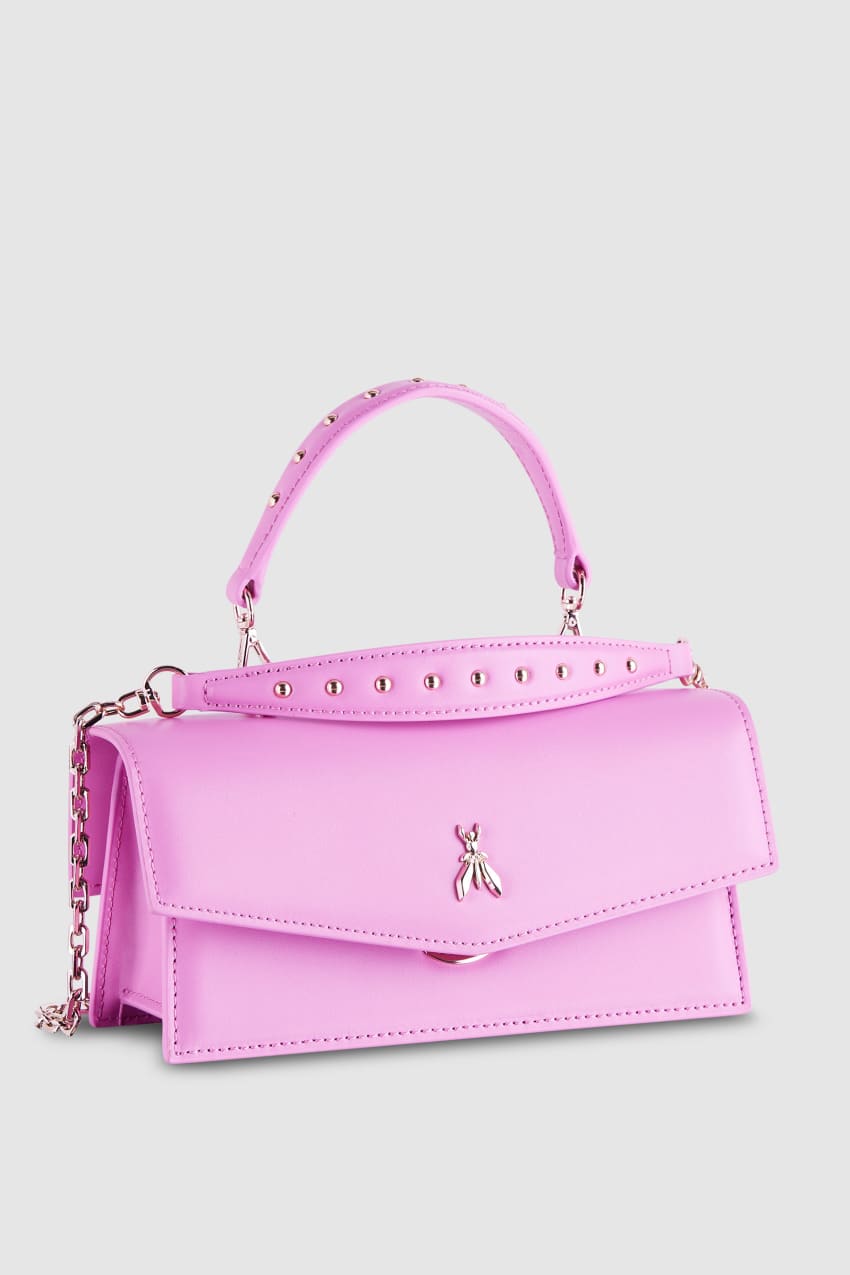 Patrizia Pepe Fly Bamby Leather Shoulder Bag Roze | 8164SUTJP