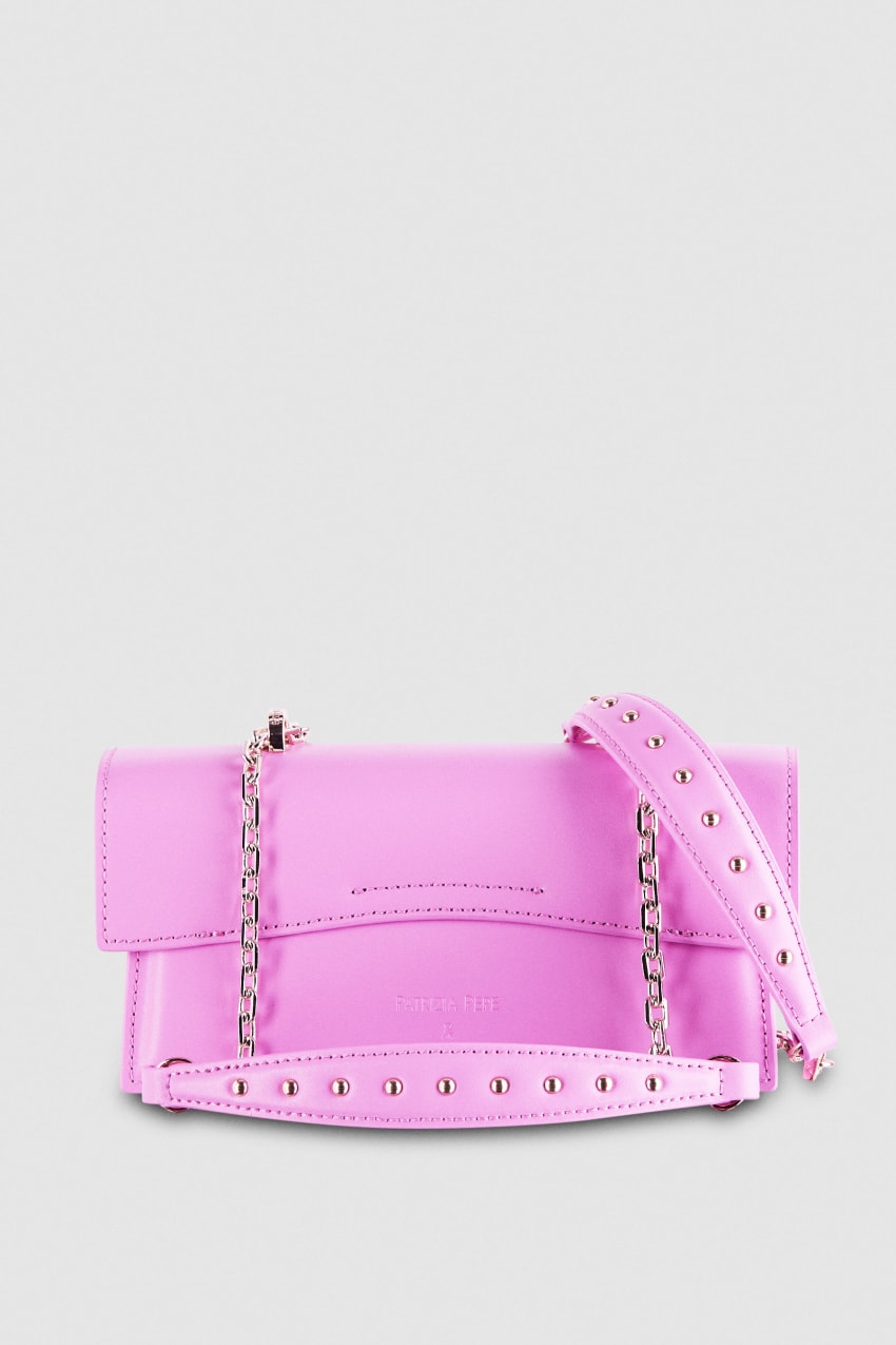 Patrizia Pepe Fly Bamby Leather Shoulder Bag Roze | 8164SUTJP