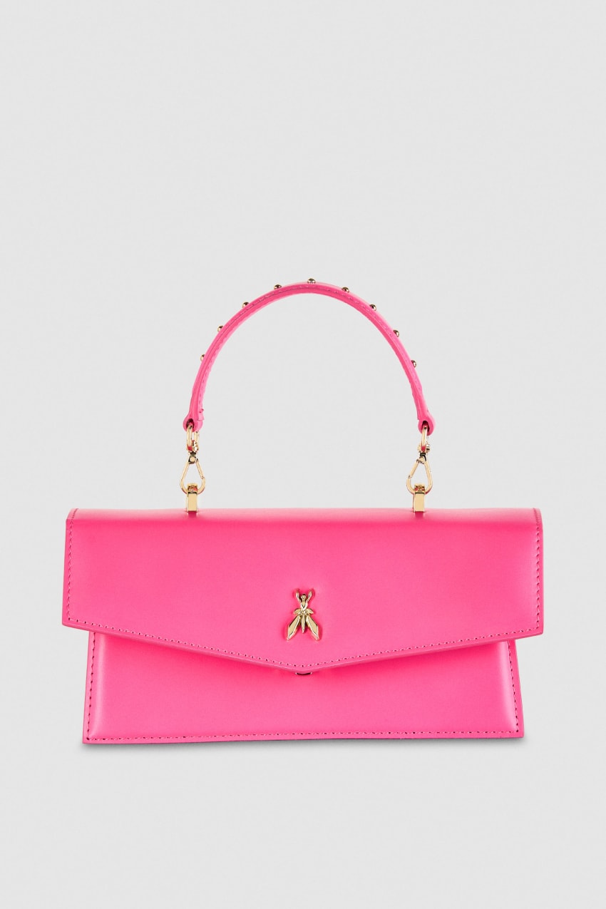 Patrizia Pepe Fly Bamby Leather Shoulder Bag Roze | 2473XHMTY