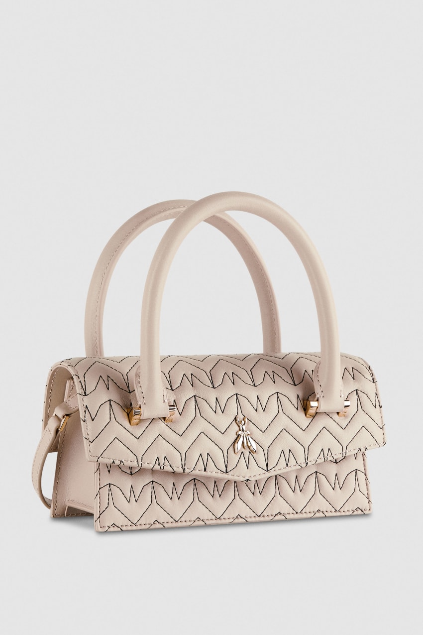 Patrizia Pepe Fly Bamby Quilted Leather Bag Beige | 9463VPIAH