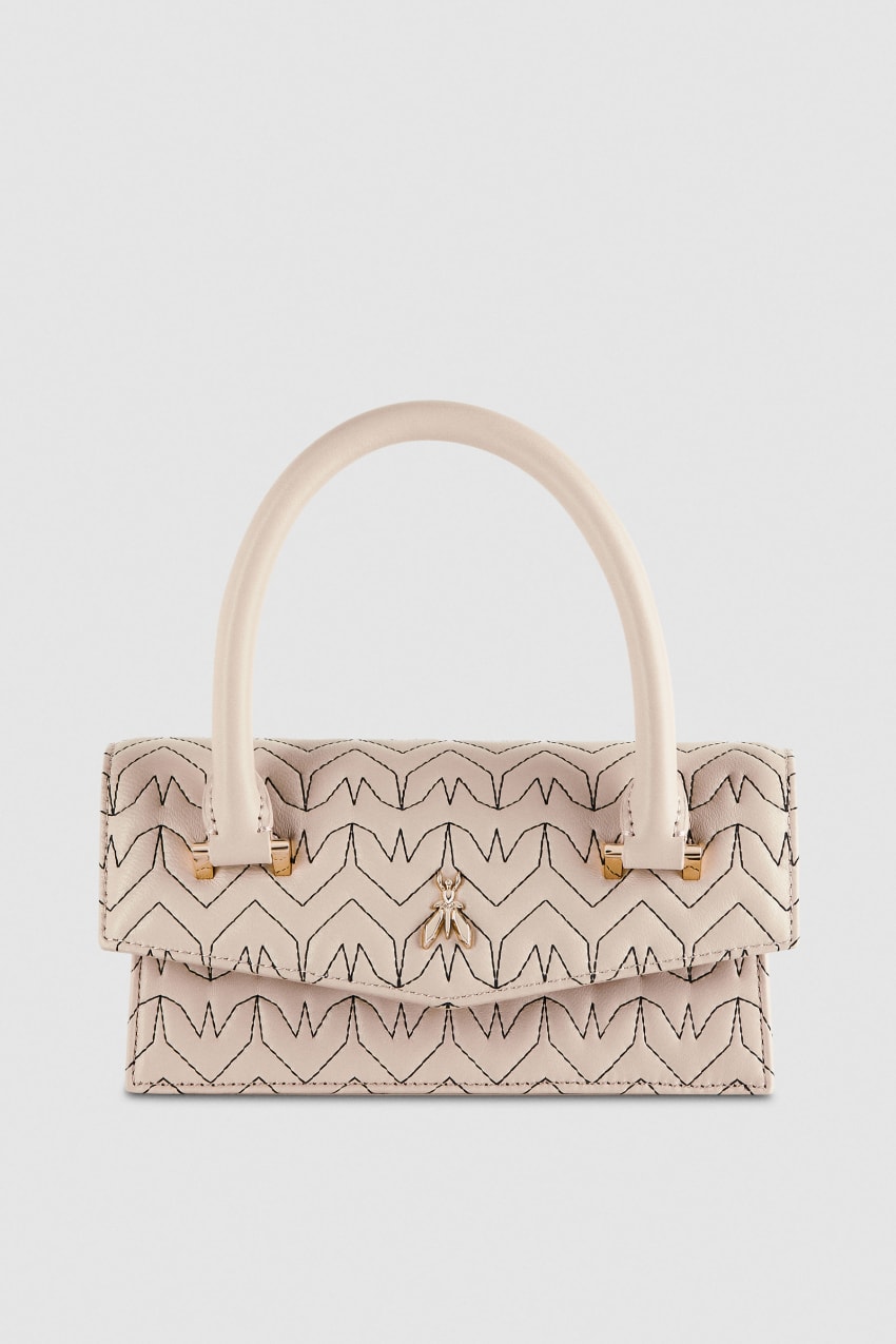 Patrizia Pepe Fly Bamby Quilted Leather Bag Beige | 9463VPIAH