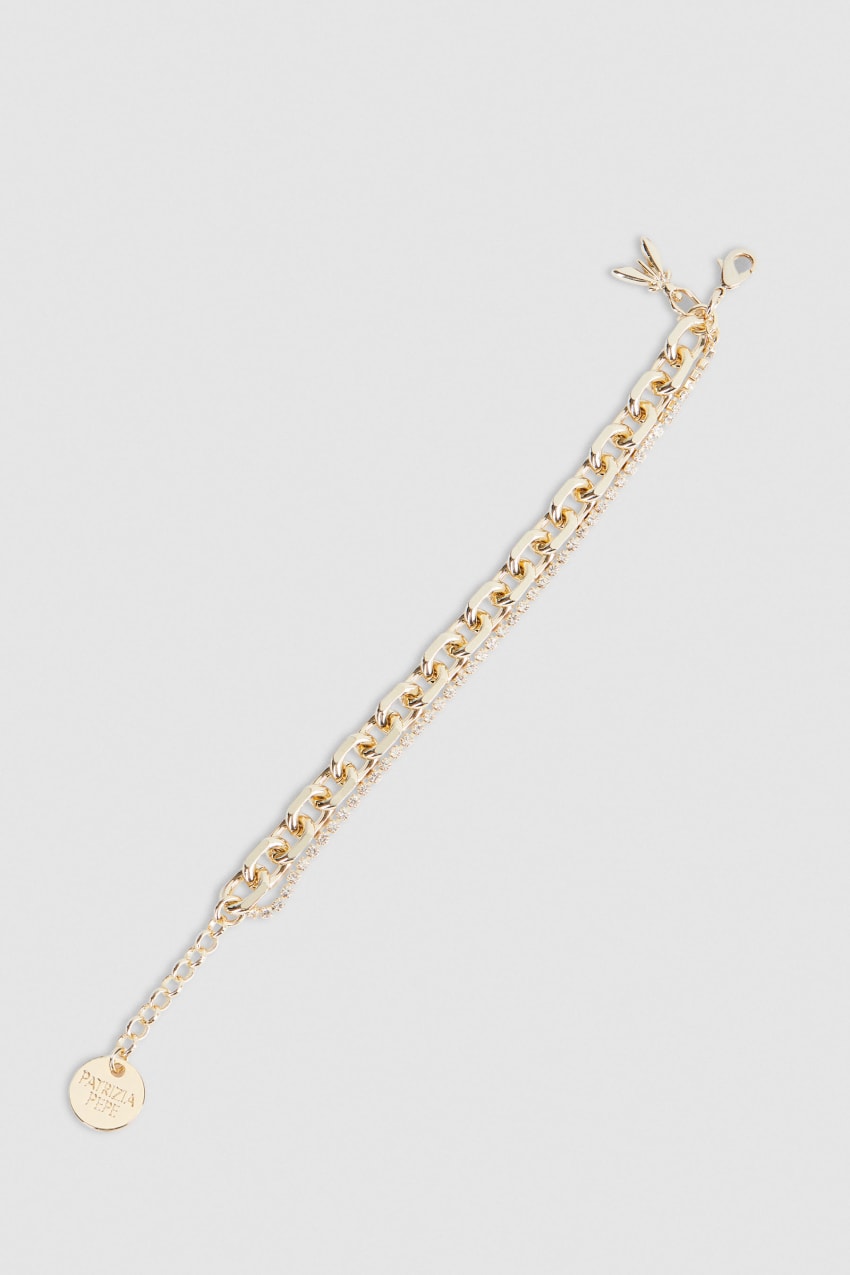 Patrizia Pepe Fly Diamond Brass Chain Bracelet Goud | 2608BGIFU