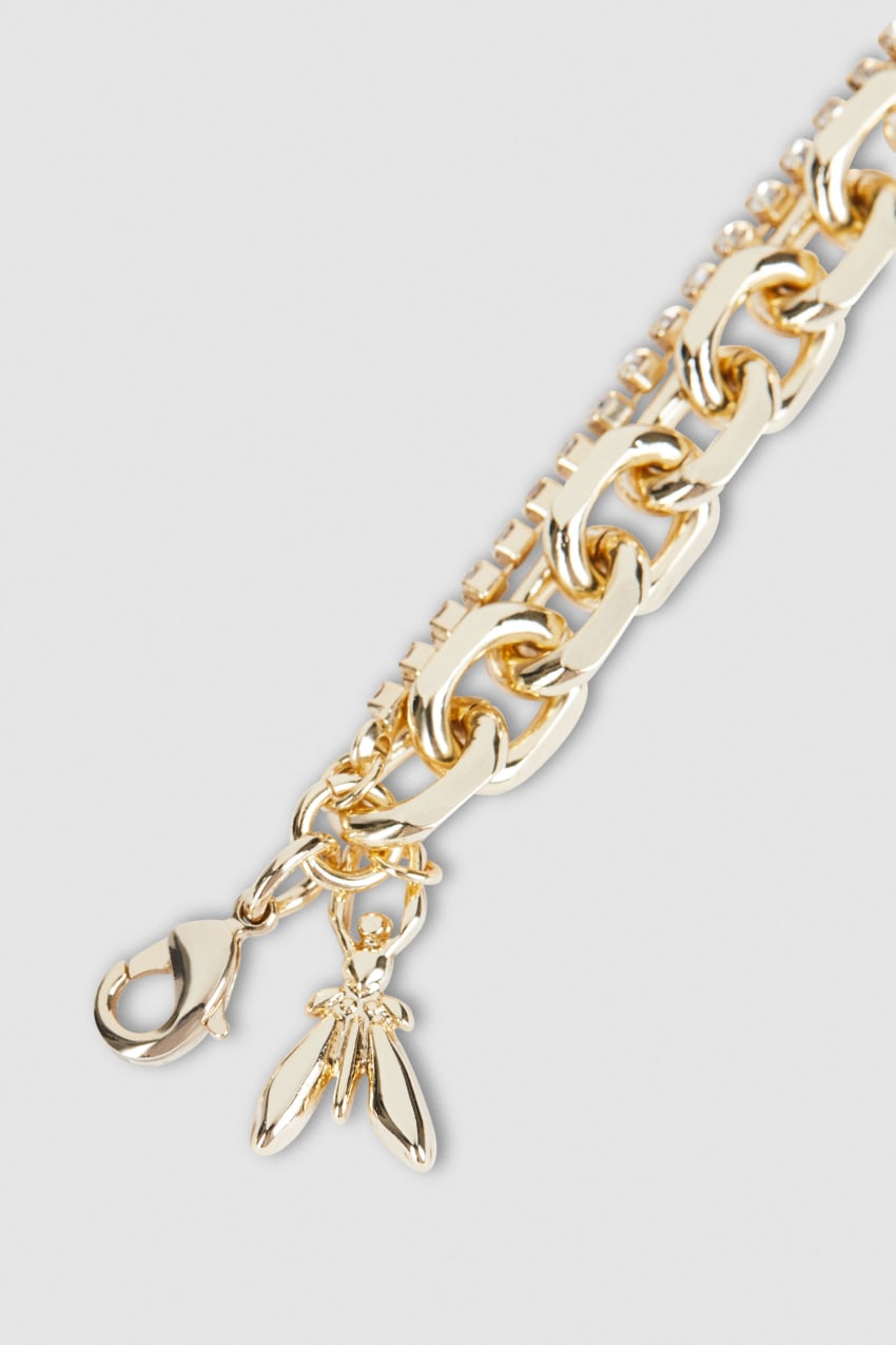 Patrizia Pepe Fly Diamond Brass Chain Bracelet Goud | 2608BGIFU