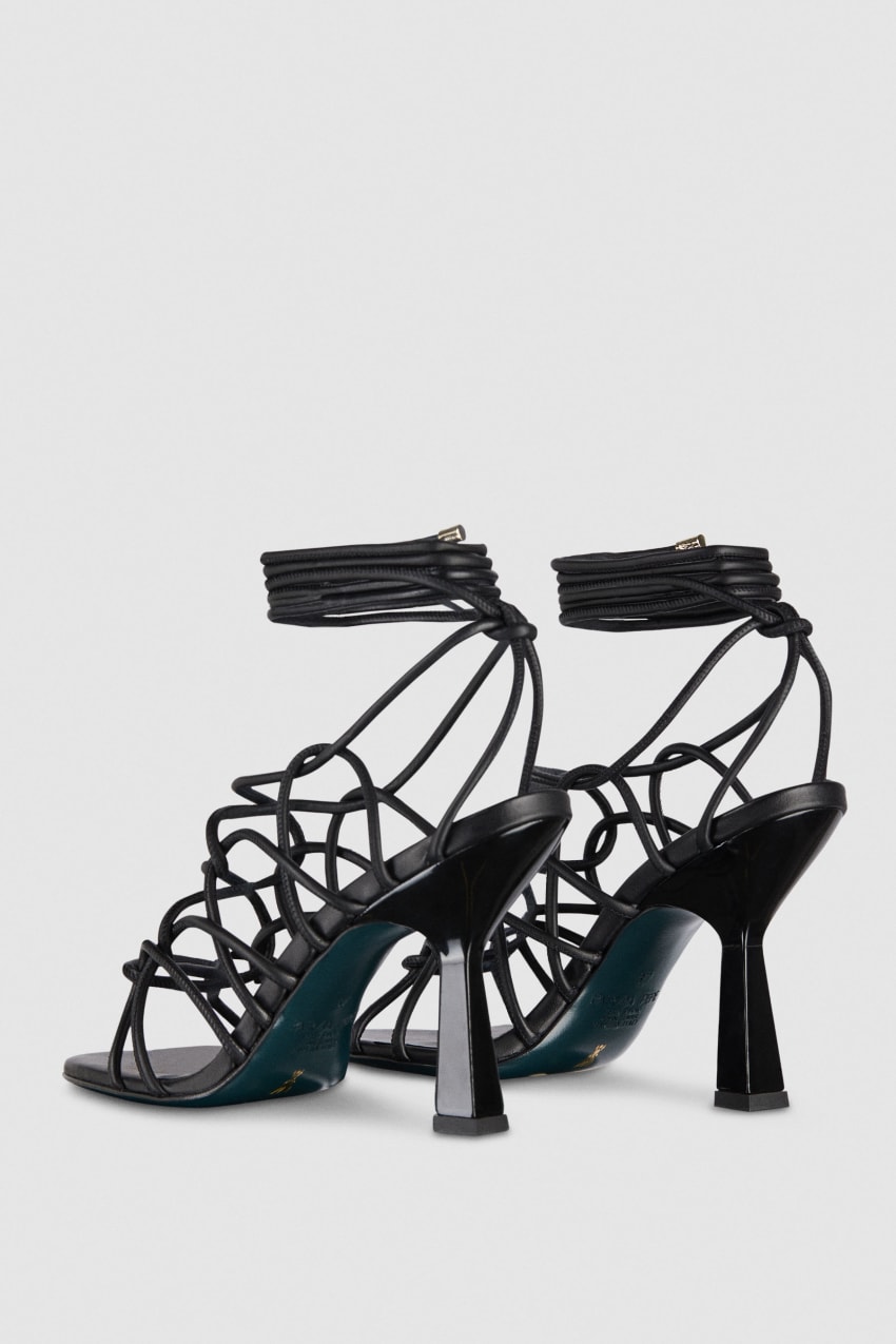 Patrizia Pepe Heeled Ankle Sandals Zwart | 7460QCRKZ