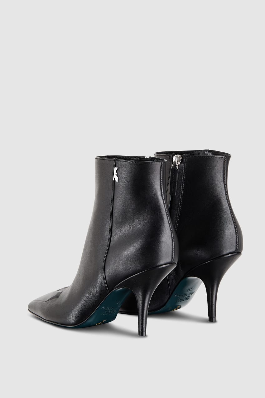 Patrizia Pepe Heeled Leather Ankle Boots Zwart | 7835DVTSU