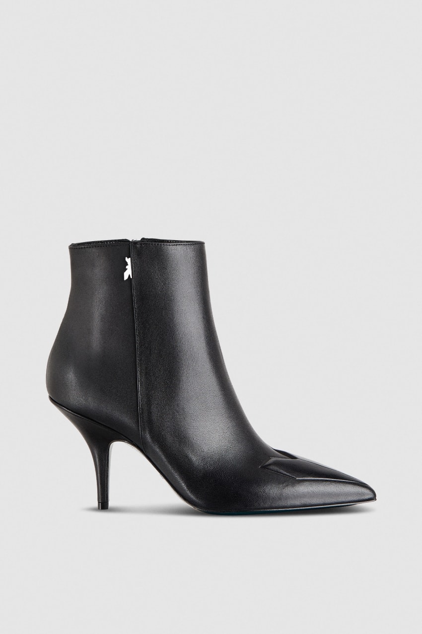 Patrizia Pepe Heeled Leather Ankle Boots Zwart | 7835DVTSU