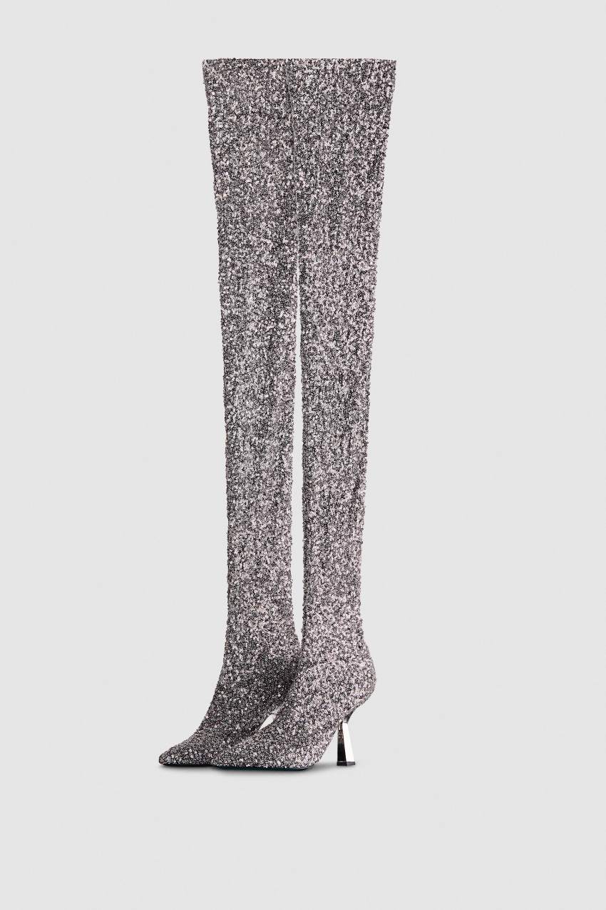 Patrizia Pepe Heeled Sequined Boots S274 | 1538ZLMJN