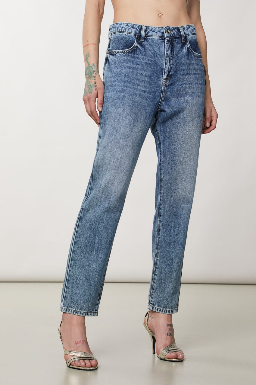 Patrizia Pepe High Waist Denim Pants Blauw | 7238ULXDY