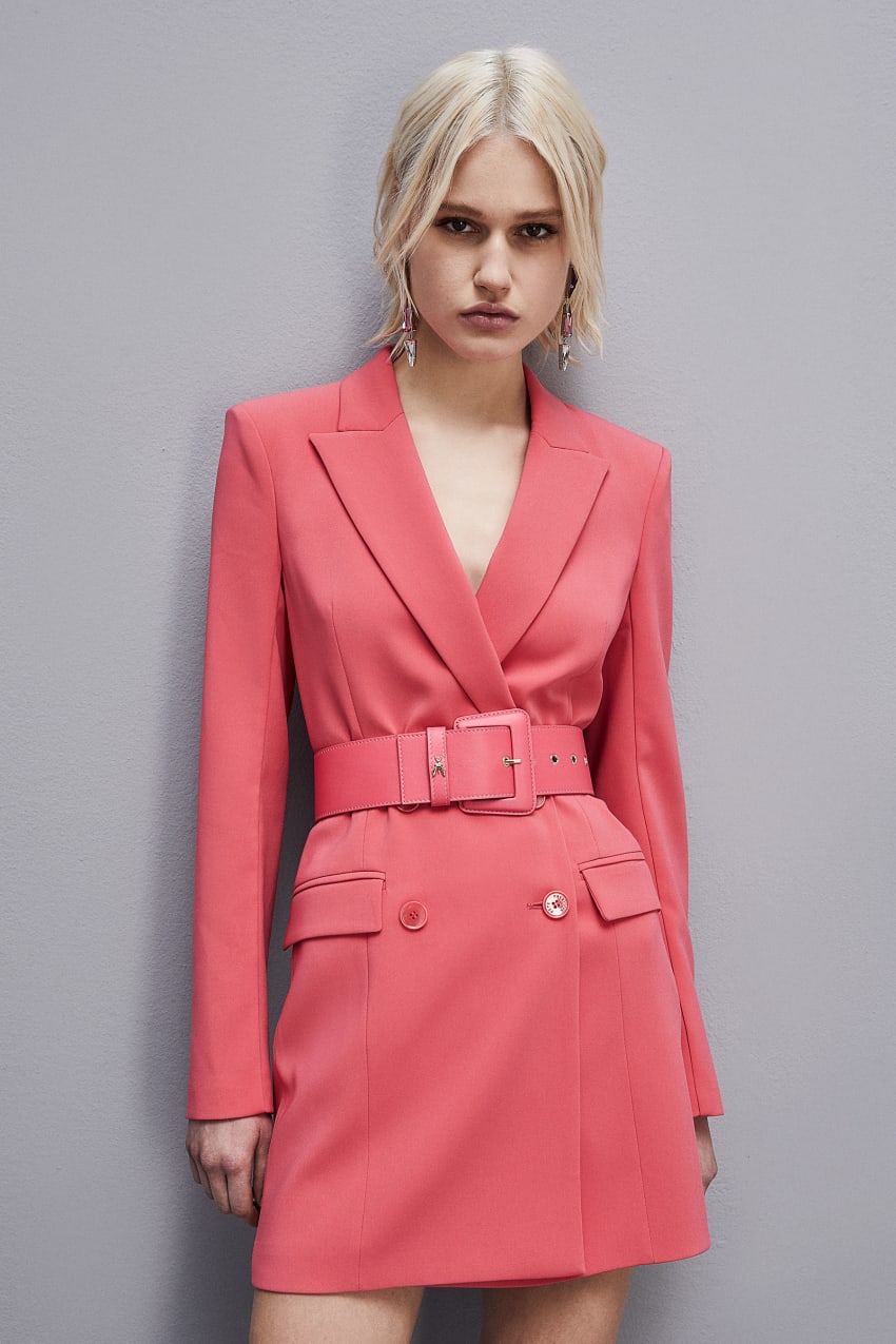 Patrizia Pepe High-waisted Belt With Leather Lining Roze | 2398EZKOY